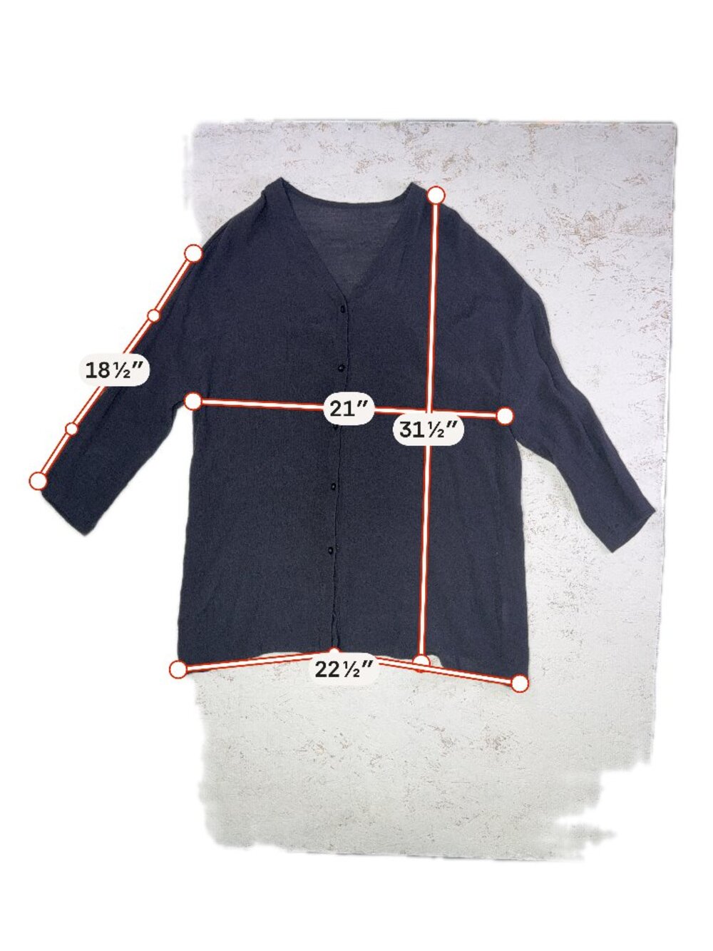 J. Jill Grey Lightweight Crinkle Knit Button Front Cardigan Sweater - Picture 2 of 4